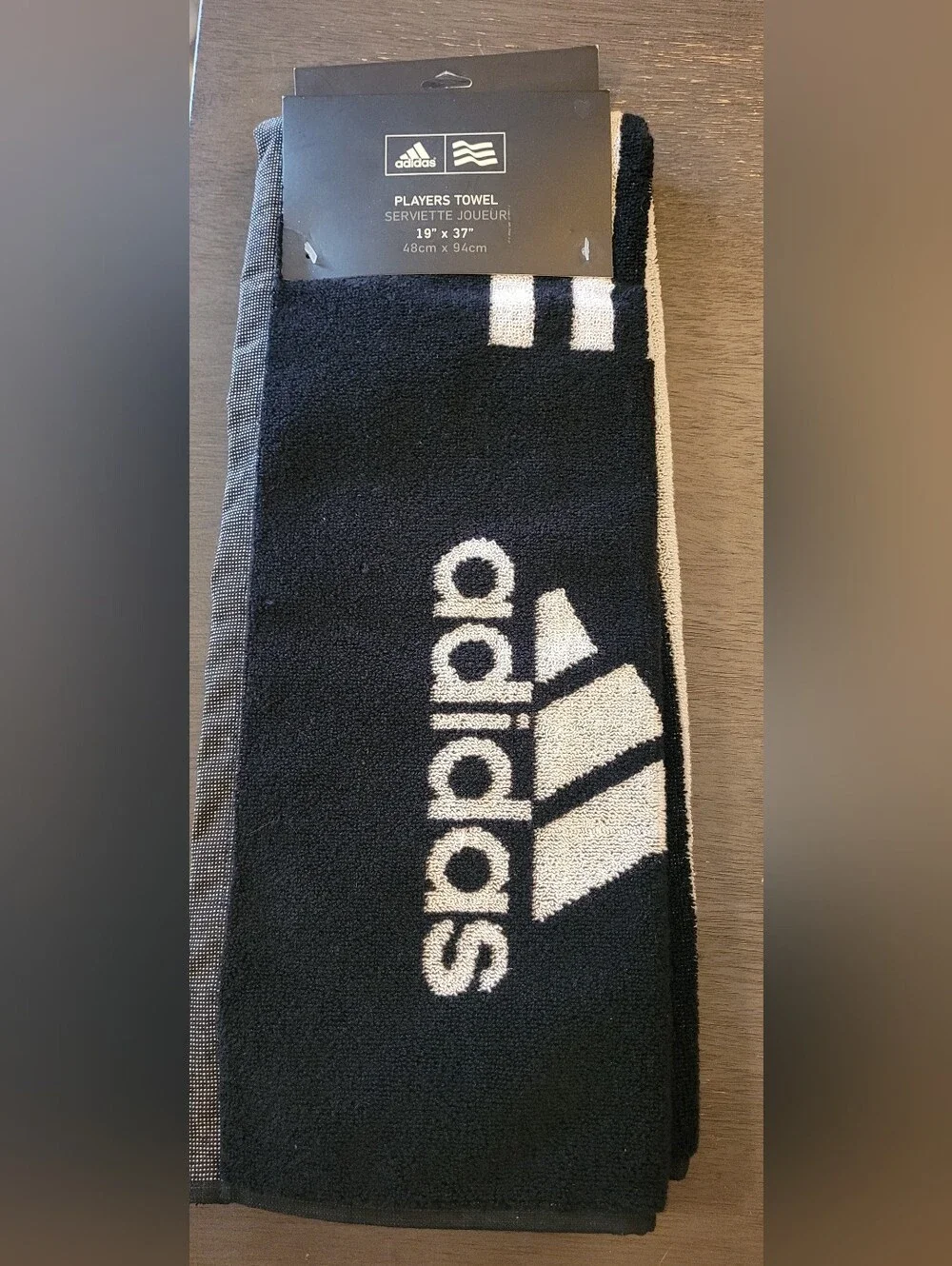 Adidas Black and White Towel